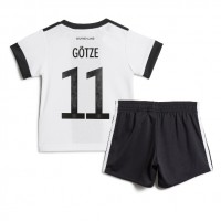 Fotballdrakt Barn Tyskland Mario Gotze #11 Hjemmedraktsett VM 2022 Kortermet (+ Korte bukser)